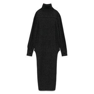 GIVENCHY Women's Mock Neck Long Sleeve Knit Dress Women GREY Sweaters & Knitwear